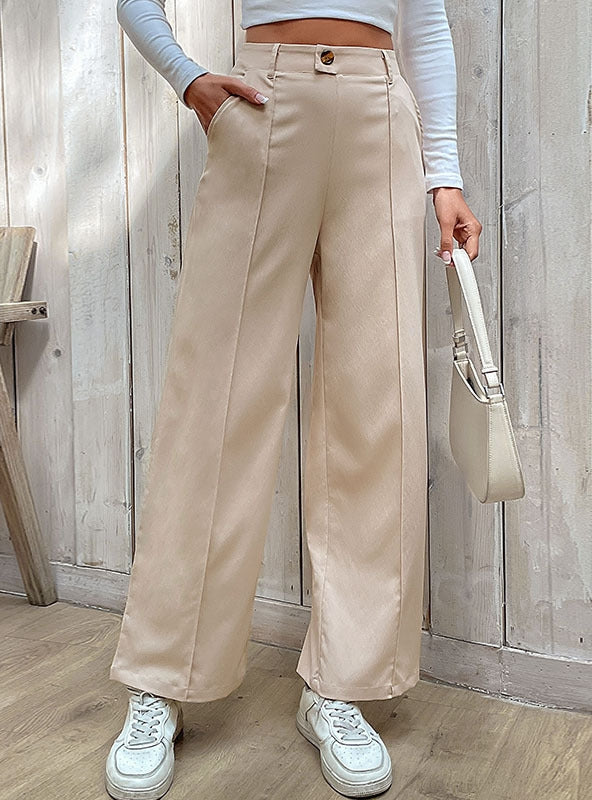 Leisure Splicing Commuter Straight Pants