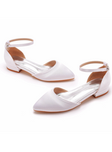 2 cm Flat Heel Pointed Hollow Sandals