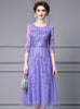 Purple Lace Tulle Mother Of The Bride Dress