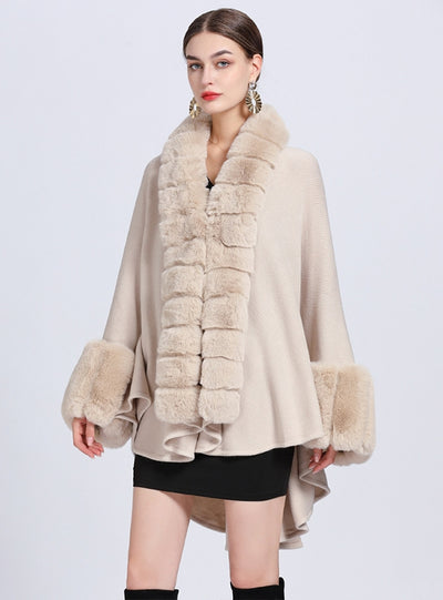 Cardigan Loose Fur Collar Shawl Cloak