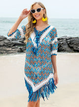 Sexy Beach Fringed Cover Up