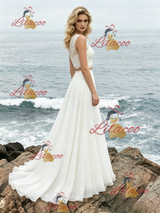 White Two Piece Lace Wedding Dress