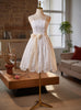 White Lace Straps Wedding Dress