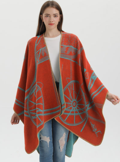 Warm Shawl Padded Cashmere Cloak