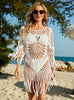 Hand-crocheted Long-sleeved Beach Cover Up