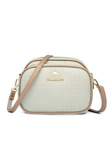 Small Round Bag Contrast Check Shoulder Bag