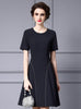 Black Short Sleeve Mother Of The Bride Dress