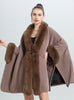 Large Size Loose Cashmere Padded Shawl Coat