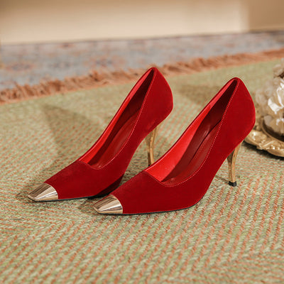 Shallow-mouthed and Thin-heeled Wedding Shoes