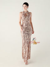 Mermaid Sequins Beading Prom Dress
