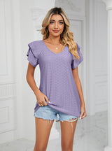V-neck Loose Short Sleeve T-shirt
