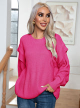 Long-sleeved Loose Knit Sweater