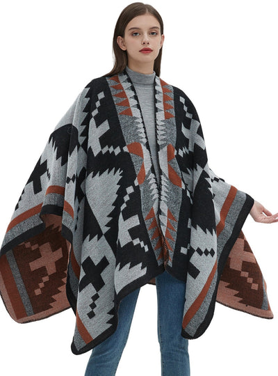 Ethnic Wind Geometric Shawl