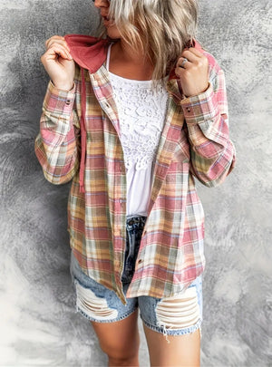 Hooded Breasted Casual Shirt Coat