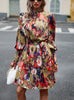 Women Printed Long-sleeved Dress