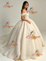 Ball Gown Off the Shoulder Appliques Quinceanera Dress