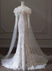 White Mermaid Lace Long Sleeve Wedding Dress