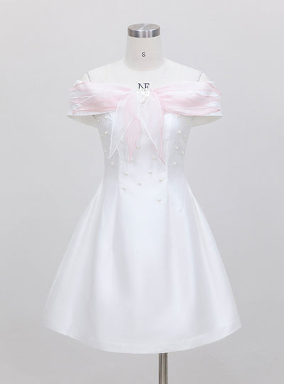 Sling Off the Shoulder Short Dress