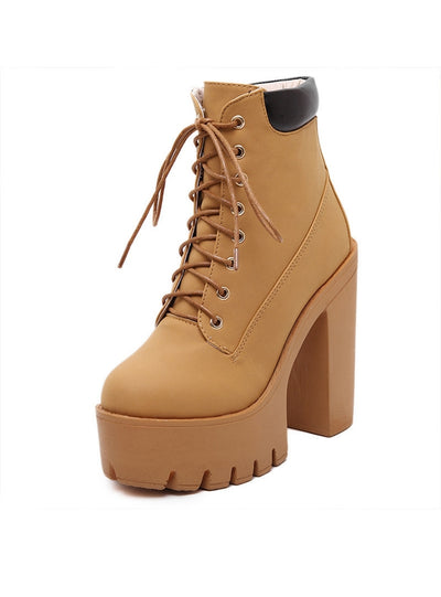 Thick-heeled Waterproof Platform Martin Boots