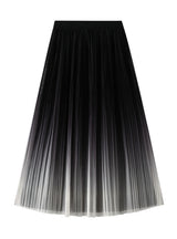 High Waist Gradient Pleated Skirt