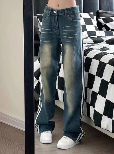 Retro Slim High Waist Loose Pants