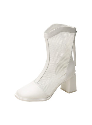 Women Zipper Sandal Boots