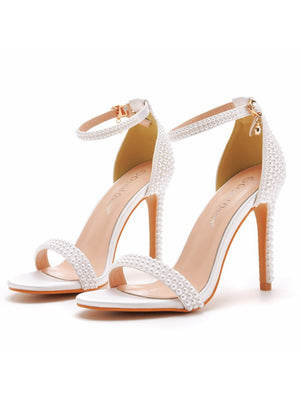 Pearl Stiletto Bridal Sandals