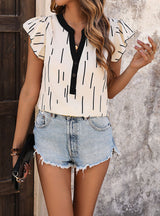 Summer Contrast Stitching Shirt