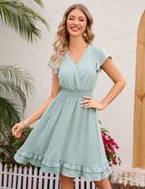 V-neck Casual Short-sleeved Dress