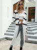 Long Sleeve V-neck Striped Cardigan Jacket