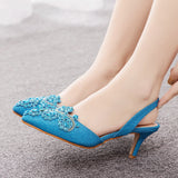 Shallow-mouthed Pointed Stiletto Heels Sandals