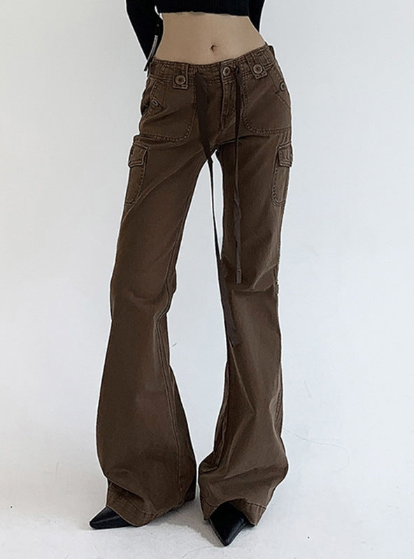 Button Tooling Bell Bottoms Trousers Pant