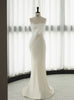 White Mermaid Strapless Wedding Dress