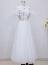 White Sling Gauze Slim Dress