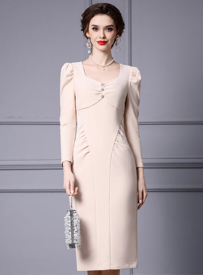 Red Long Sleeve Mother Of The Bride Dress