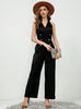 Sleeveless V-neck Slim Jumpsuit