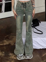 Retro Tight Slim High Waist Pants Jeans