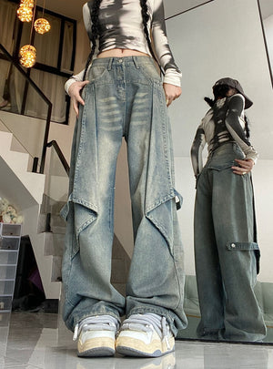 Micro-trumpet High Waist Loose Jeans