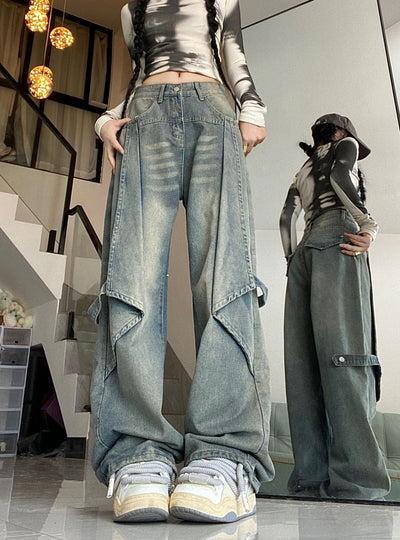 Micro-trumpet High Waist Loose Jeans