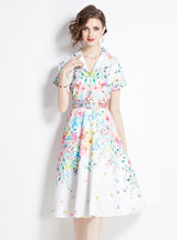 Retro Slim Big Swing Dress