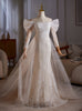 White Mermaid Tulle Lace Pleats Wedding Dress