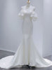 White Mermaid Satin Wedding Dress