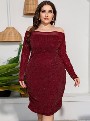 Round Neck Long Sleeve Dress