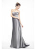 Silver Satin Mermaid Pleats Mother Of The Bride Dress
