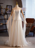 Fashion White Tulle Strapless Wedding Dress