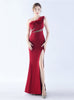 Mermaid One Shoulder Split Prom Dress