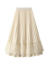 Lace Stitching Gauze On Both Sides Skirt