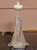 Gold Mermaid Sequins Beading Prom Dress