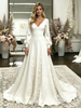 White Straps Appliques Wedding Dress