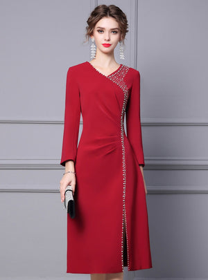 Long Sleeve Mother Of The Bride Dress